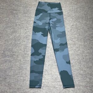 Aerie Chill Play Move XS High Waisted Camo Leggings Activewear Athletic‎ Green